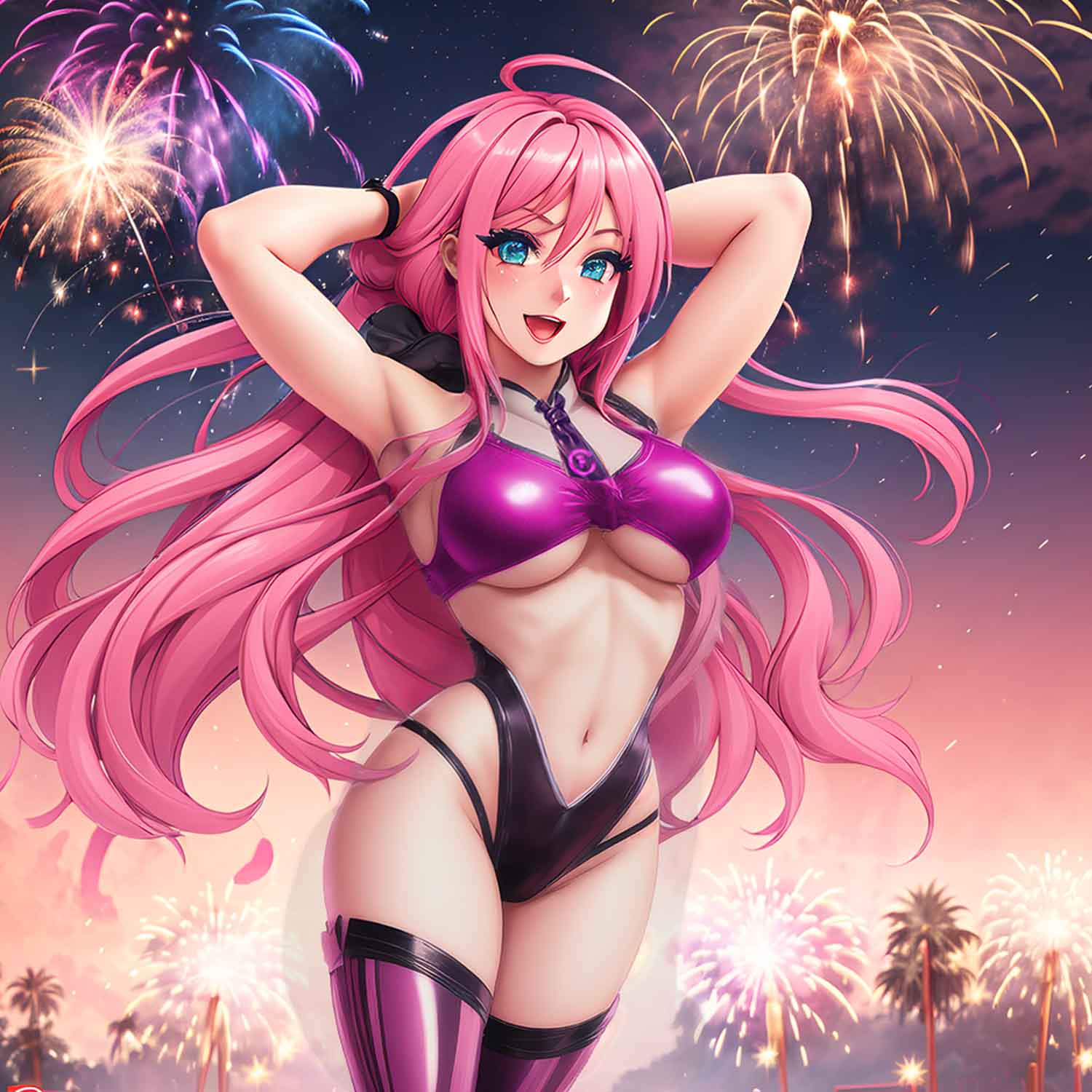 Sasha Nakamoto de pie luciendo sexy