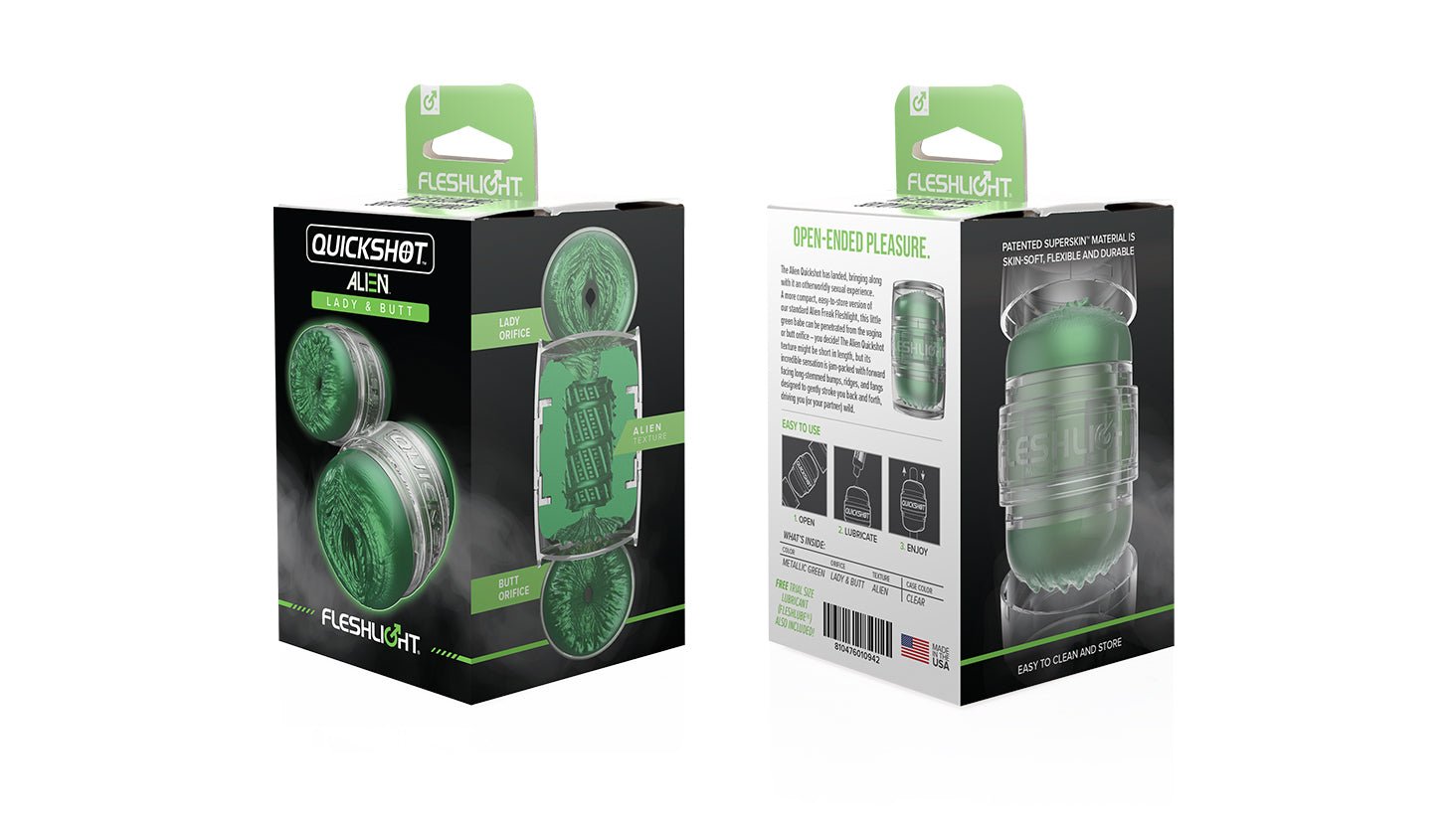 Quickshot Alien Lady/Butt - Verde metalizado - Fleshlight