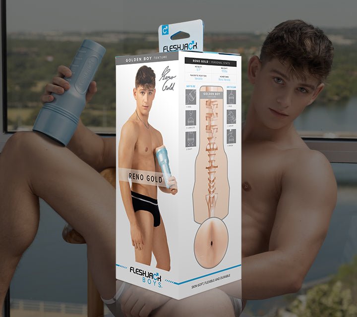 Reno Gold Golden Boy y Dildo Pack - Fleshlight